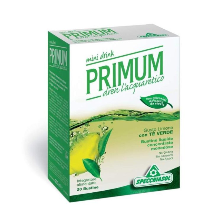 Specchiasol Primum Drenante Tè Verde e Limone Integratore Drenante 20 Bustine Specchiasol Primum Drenante Tè Verde e Limone Integratore Drenante 20 Bustine
