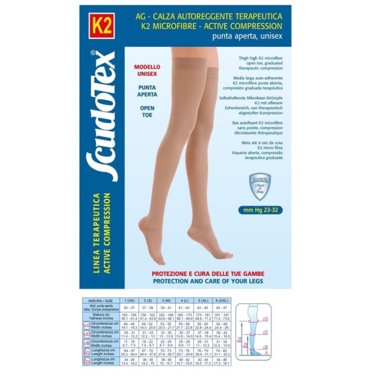 Scudotex Gambaletto Microfibra K2 Punta Aperta Beige Taglia 2