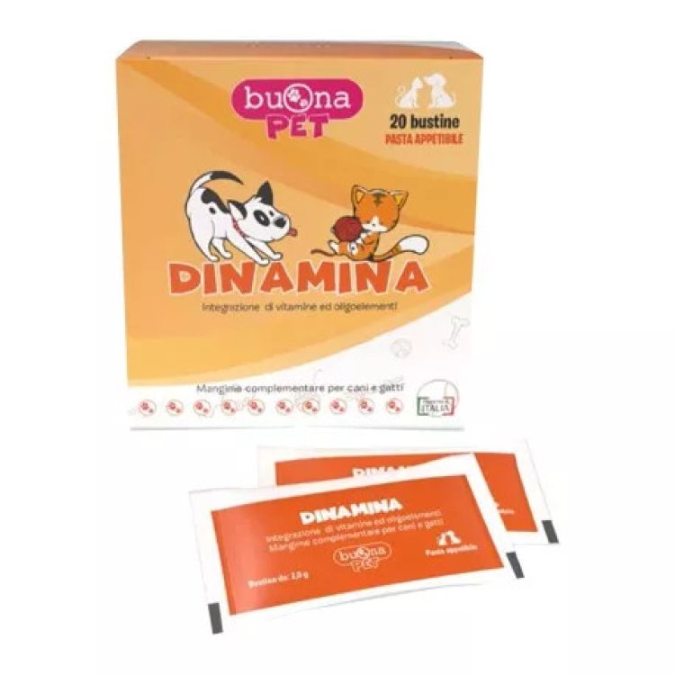 Buona Pet Dinamina Mangime Complementare per Cani e Gatti - 20 Bustine Buona Pet Dinamina Mangime Complementare per Cani e Gatti - 20 Bustine