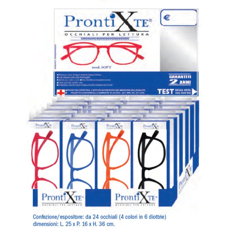 Industrie Ottiche Italiane Prontixte Twin5 Occhiali da Lettura +2.00 Rosso/blu