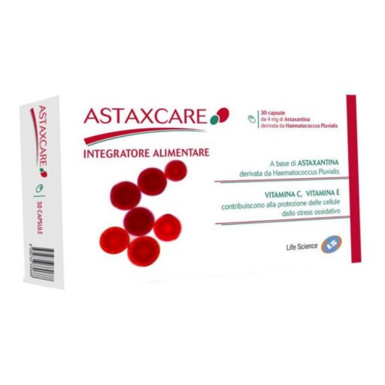 Life Science Astaxcare Integratore Astaxantina e Vitamina E Vegano 30 Capsule