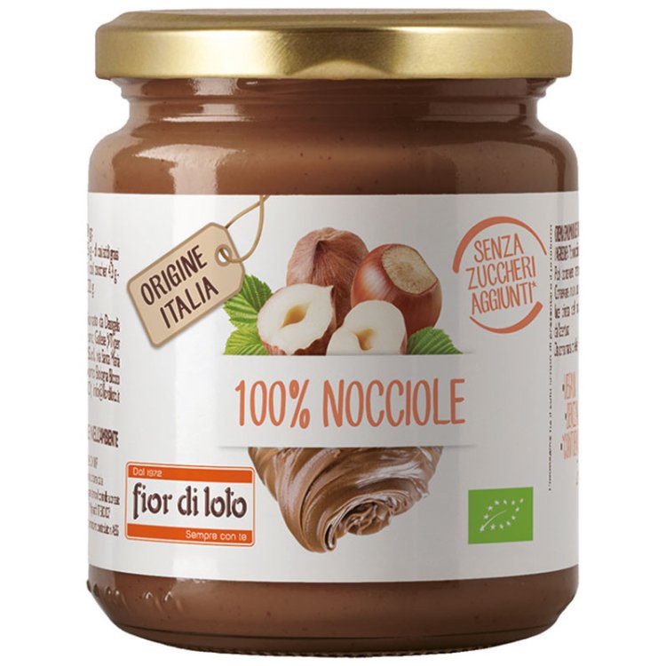 Fior di Loto Crema 100% Nocciole Tostate Biologica 200gr