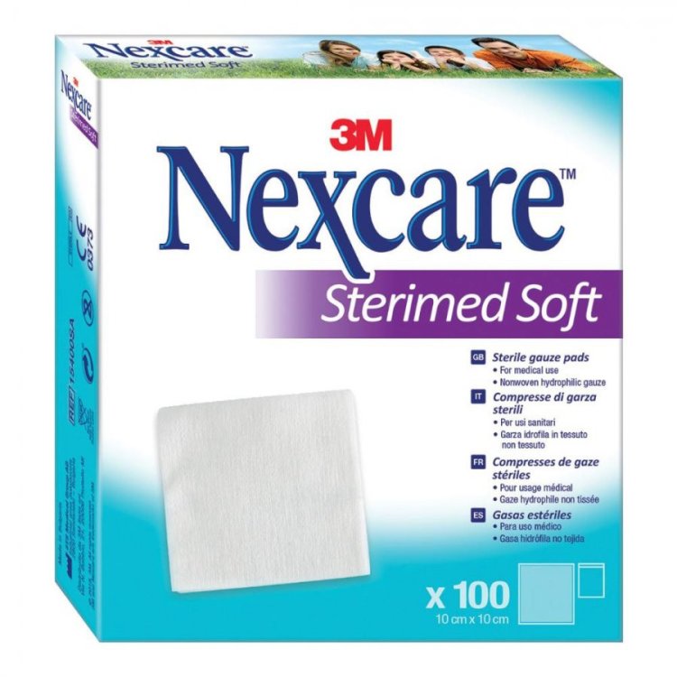 Nexcare Sterimed Soft Garza Compressa Sterile 10x10cm 100 Pezzi Nexcare Sterimed Soft Garza Compressa Sterile 10x10cm 100 Pezzi