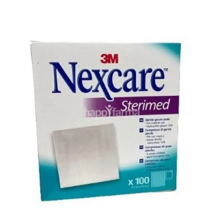 Nexcare Sterimed Garza Compressa Sterile Cotone Idrofilo 10x10 cm - 100 Pezzi Nexcare Sterimed Garza Compressa Sterile Cotone Idrofilo 10x10 cm - 100 Pezzi