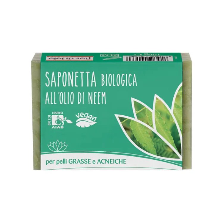 Fior Di Loto Saponetta Olio di Neem per Pelli Grasse e Impure 100 g