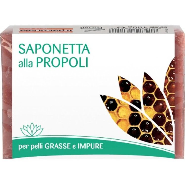 Fior Di Loto Saponetta Propoli Biologica Naturale per Pelli Grasse 100g