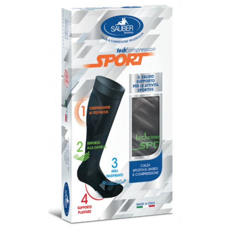 Sauber Calza Sport Grigio Verde Fluorescente Taglia L