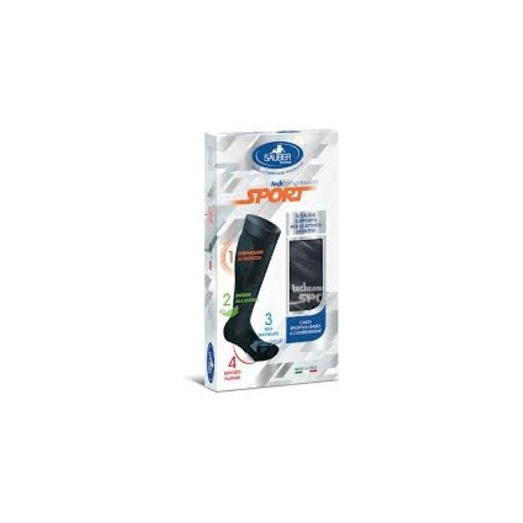 Sauber Sport Calza Arancio Fluo Dettagli Bianchi Taglia L