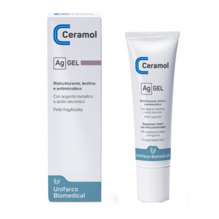Ceramol AG Gel Ristrutturante Lenitivo Antimicrobico Pelle Sensibile 30ml