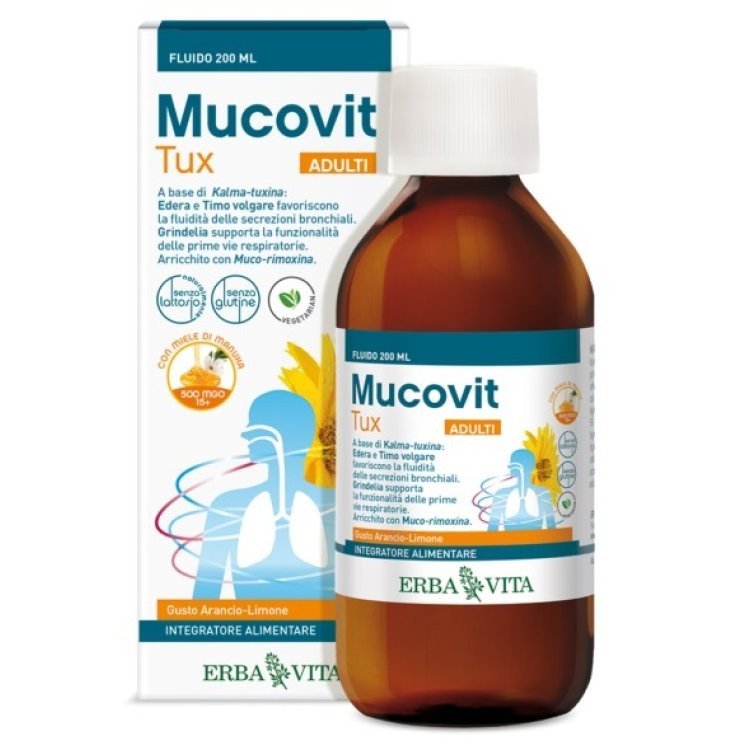 Erba Vita Mucovit Tux Adulti Integratore per Vie Respiratorie 200ml