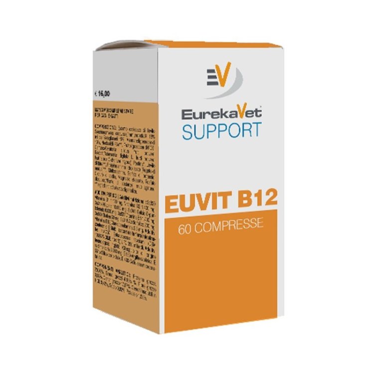 Eureka Vet Service Euvit B12 Supporto Vitamina B12 e Acido Folico Cani e Gatti - 60 Compresse