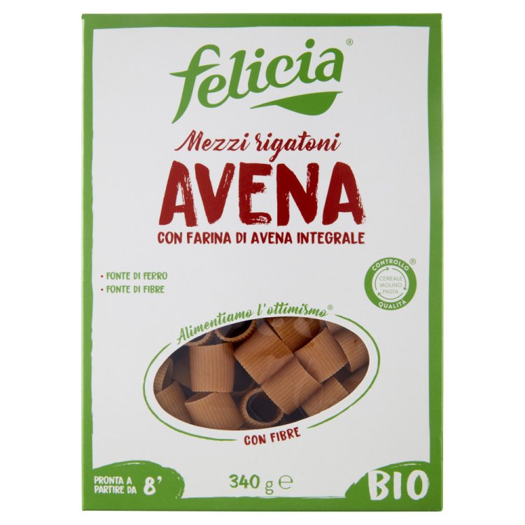 Felicia Mezzi Rigatoni Avena Bio Senza Glutine per Celiaci 340g