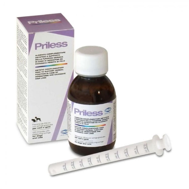Slais Priless Alimento Complementare per Cani e Gatti Supporto Dermico 100ml Slais Priless Alimento Complementare per Cani e Gatti Supporto Dermico 100ml