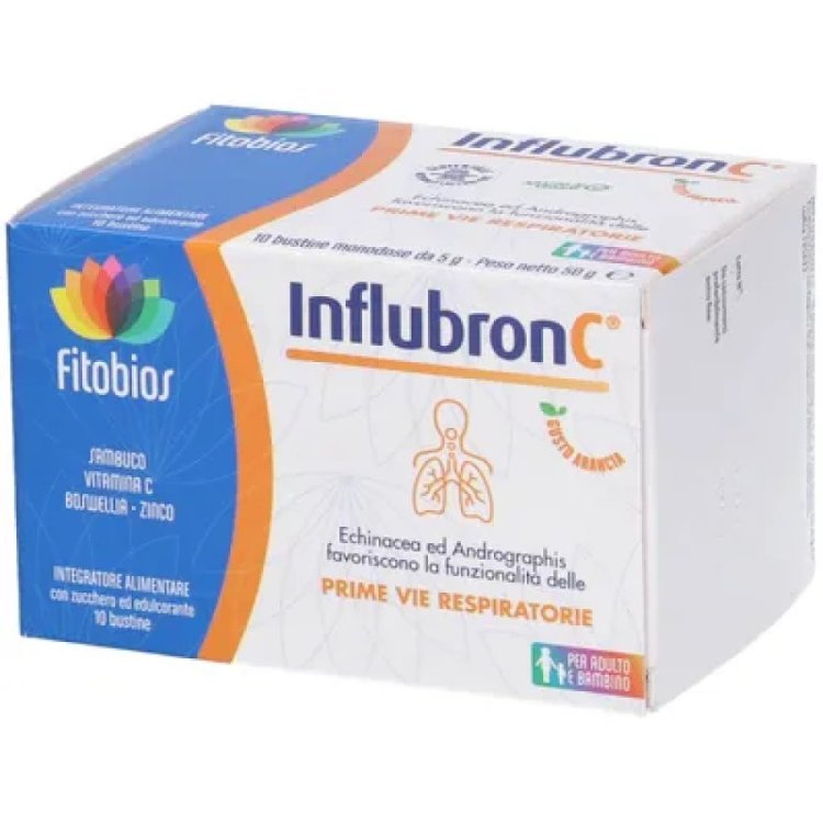 Fitobios Influbron C Integratore Alimentare per Sistema Immunitario 10 Bustine