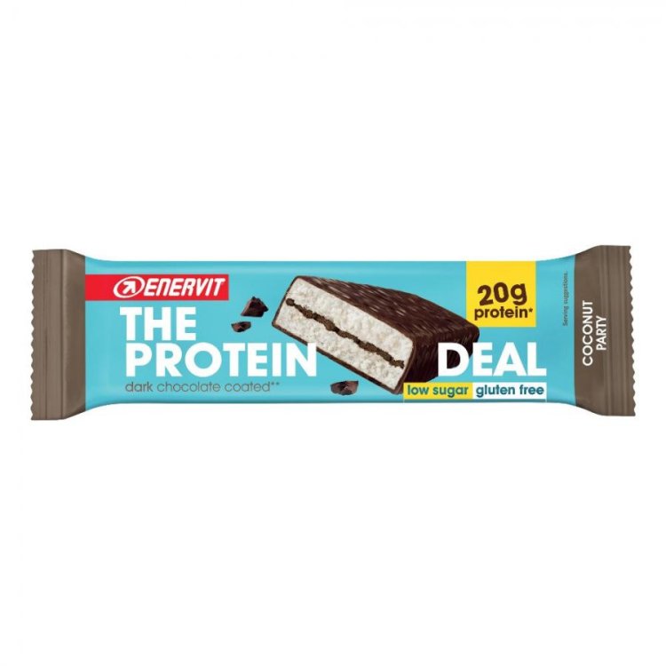 Enervit Protein Deal Barretta Proteica Cocco con 20g Proteine - 55g Enervit Protein Deal Barretta Proteica Cocco con 20g Proteine - 55g