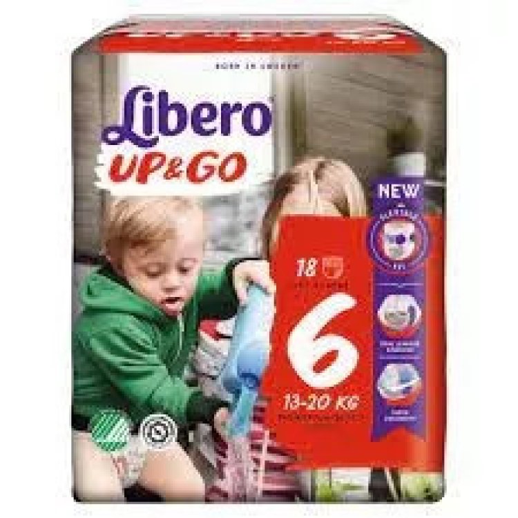Libero Up&Go Pannolini Taglia 6, 13-20kg, 18 Pezzi