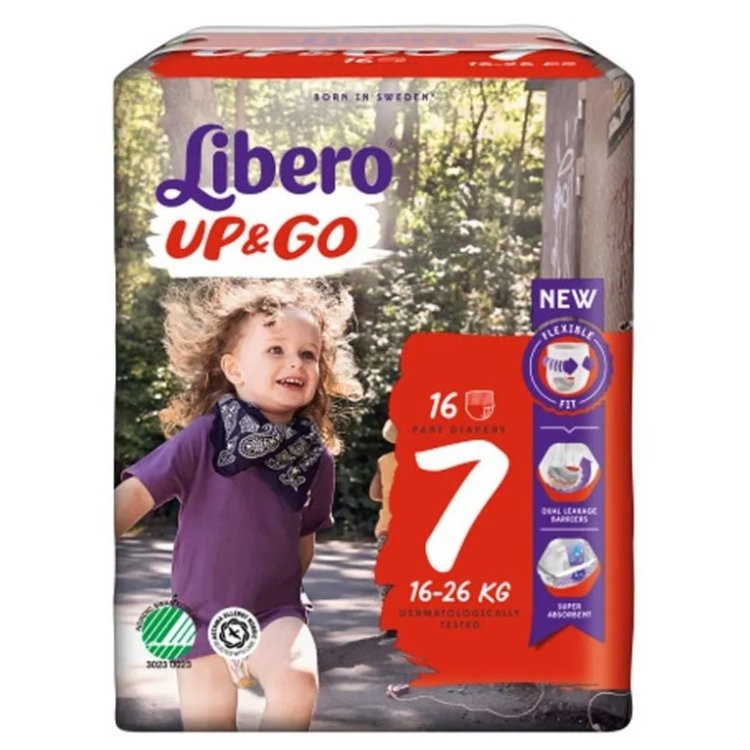 Libero Up&Go Pannolini Taglia 7 (16-26kg) 16 Pezzi