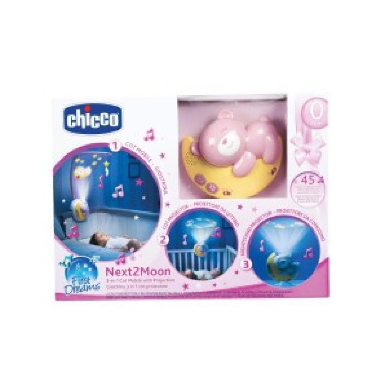 Chicco Gioco Next2 Moon Rosa Giostrina per Culla 0M+ Chicco Gioco Next2 Moon Rosa Giostrina per Culla 0M+
