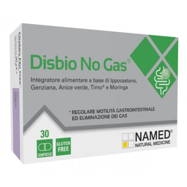 Named Disbio No Gas Integratore per Gas Intestinali Senza Glutine 30 Compresse