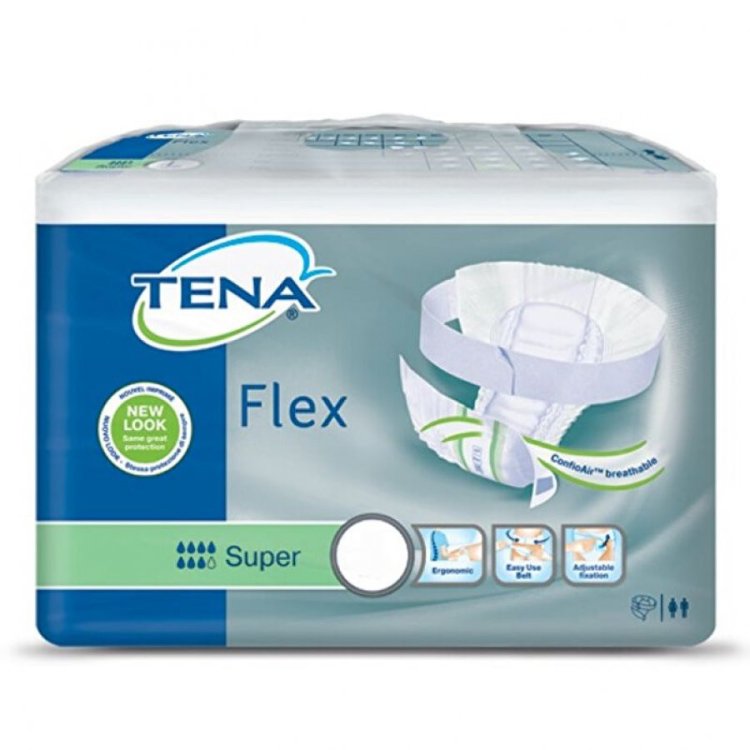 Tena Flex Super Pannoloni a Cintura Incontinenza Media 30 Pezzi