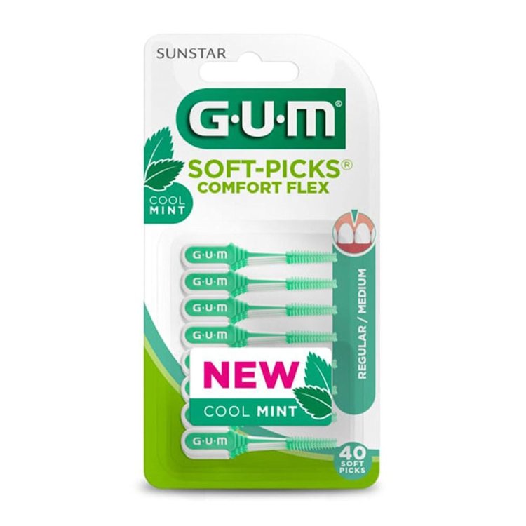 Gum Comfort Flex Menta Scovolini Interdentali per Pulizia Denti 40 Pezzi