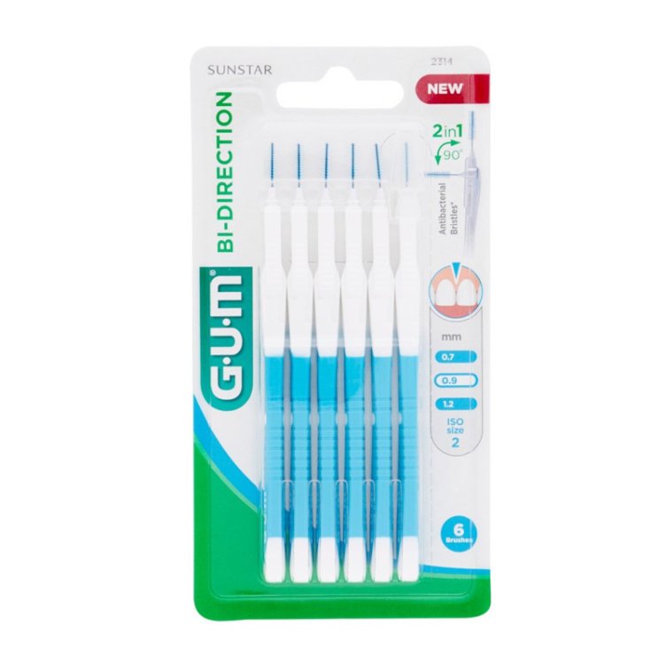 Gum Scovolini Bi-Direction Microfine 2314 Punta 0.8-1mm 6 Pezzi