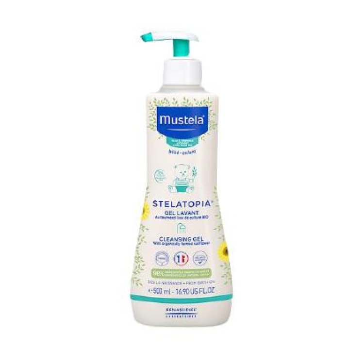 Mustela Stelatopia Gel Detergente Corpo e Capelli Ipoallergenico Pelle Atopica 500ml