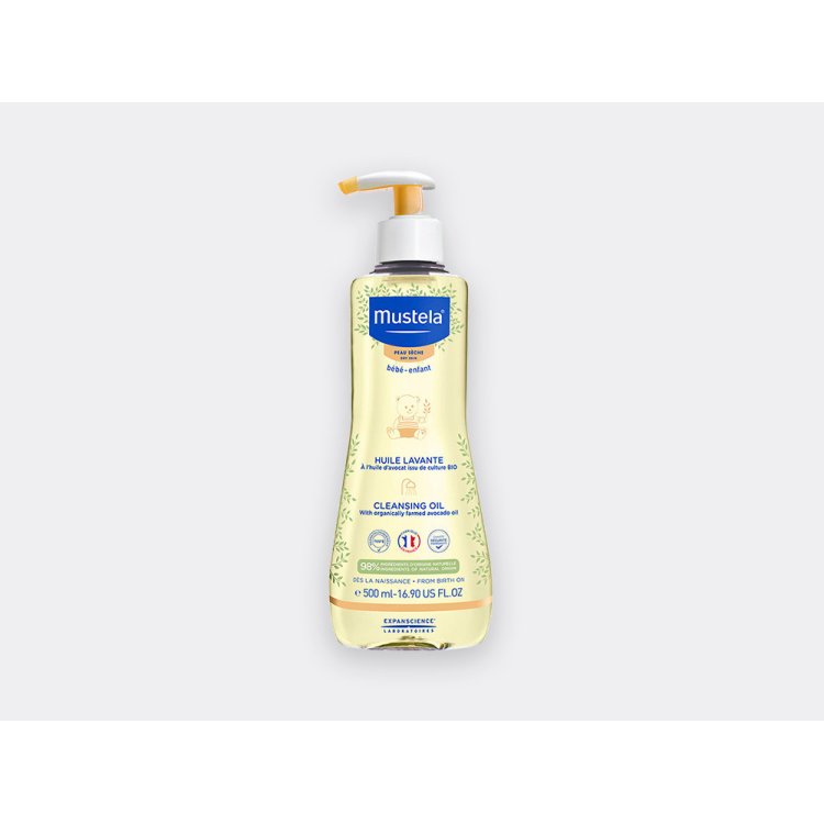 Mustela Olio Bagno Detergente Pelle Secca Neonati e Bambini 500 ml Mustela Olio Bagno Detergente Pelle Secca Neonati e Bambini 500 ml