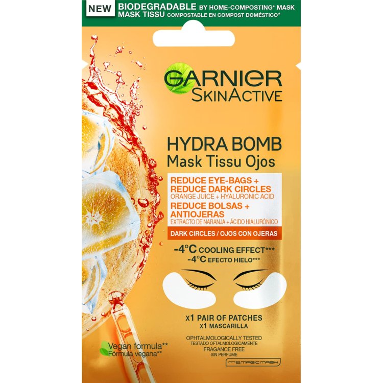 Garnier SkinActive Maschera Occhi Anti-Fatica Succo d'Arancia Garnier SkinActive Maschera Occhi Anti-Fatica Succo d'Arancia