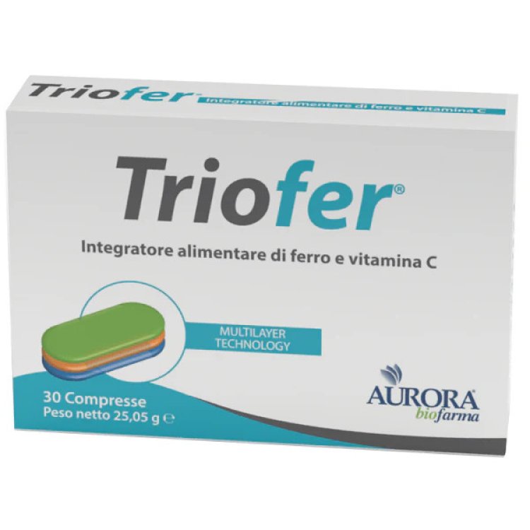 Aurora Triofer Integratore Alimentare Ferro e Vitamina C 30 Compresse
