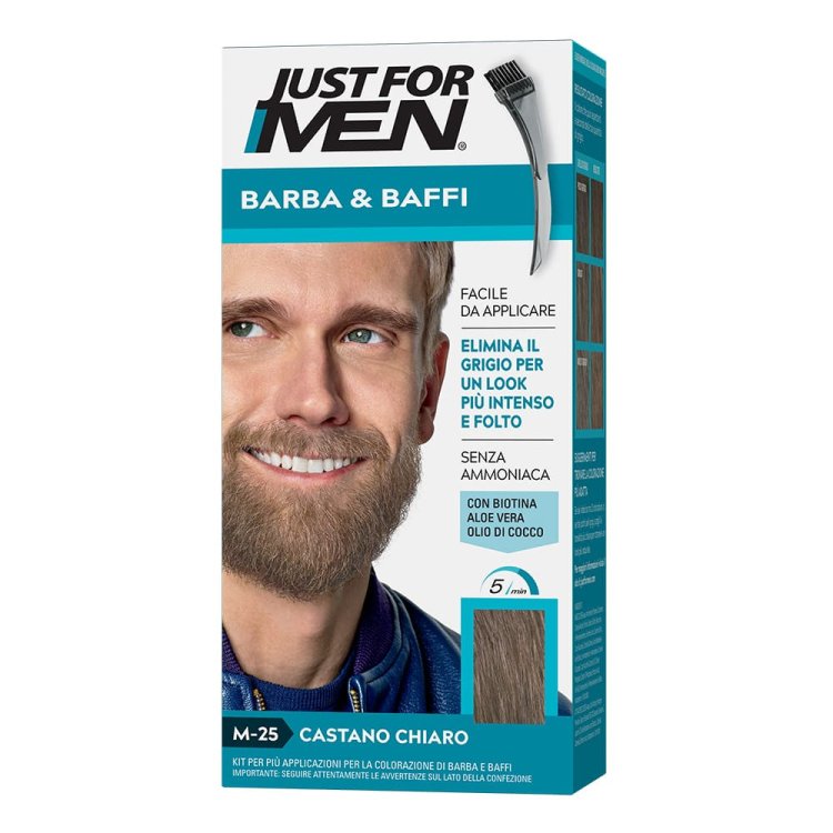 Just For Men Gel Colorante Barba e Baffi Castano Chiaro M25