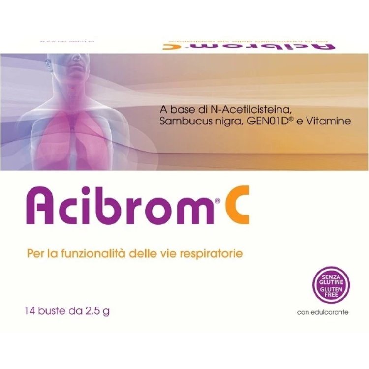 Ri.Med. Acibrom C Integratore per Difese Immunitarie e Vie Respiratorie - 14 Bustine