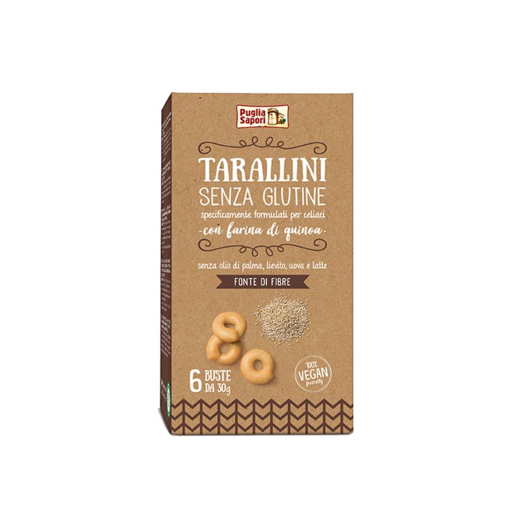 Puglia Sapori Tarallini Senza Glutine con Farina di Quinoa 180g Puglia Sapori Tarallini Senza Glutine con Farina di Quinoa 180g