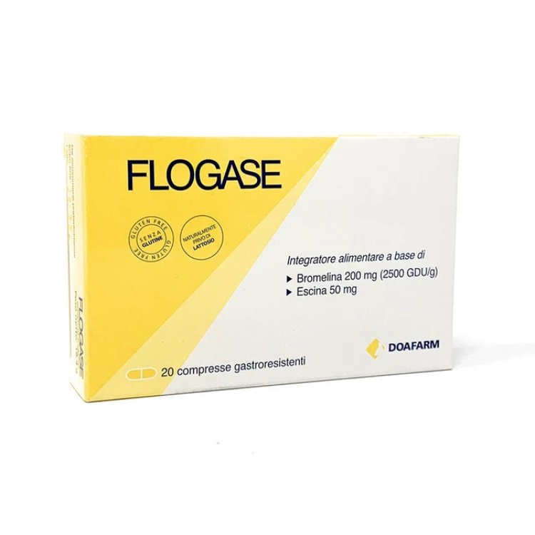 Doafarm Group Flogase Integratore Bromelina Escina Alto Dosaggio 20 Compresse