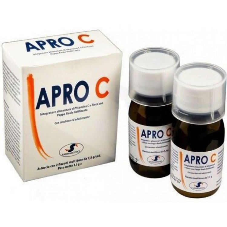 S.Farmaceutici Apro C Integratore Alimentare con Vitamina C e Zinco, 12 Flaconcini