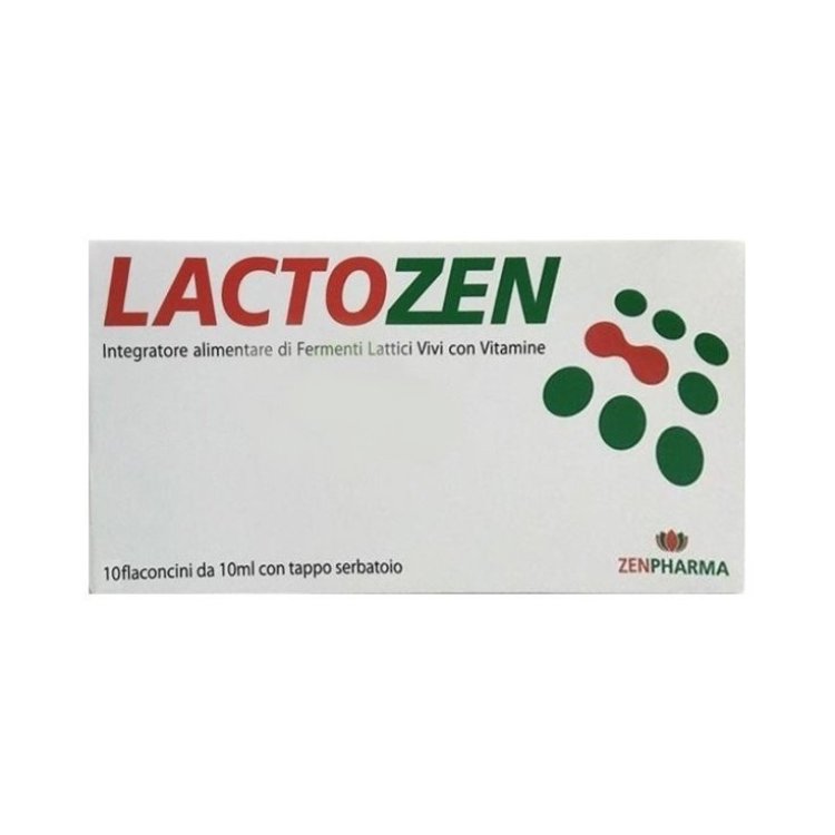 Zen Pharma Lactozen Integratore Fermenti Lattici per Flora Intestinale 10 Flaconcini