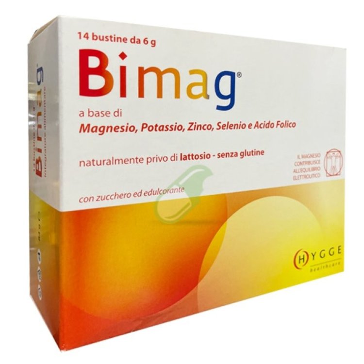 Hygge Healthcare Bimag Integratore Magnesio Potassio Zinco Selenio Acido Folico - 14 Bustine