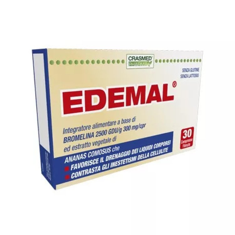 Crasmed Pharma Edemal Integratore Drenante Anticellulite 30 Compresse Crasmed Pharma Edemal Integratore Drenante Anticellulite 30 Compresse