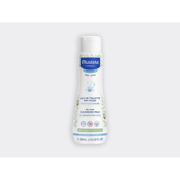 Mustela Latte di Toilette Neonati e Bambini Detergente Viso e Sederino 200ml