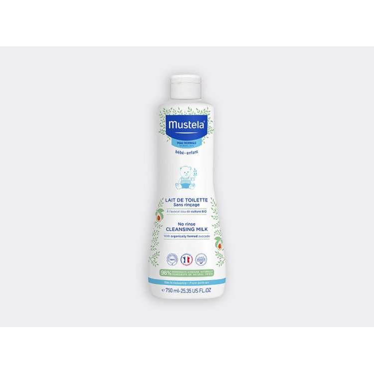 Mustela Latte di Toilette Detergente Delicato Viso e Corpo 750ml