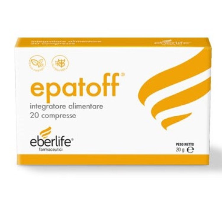 Eberlife Epatoff Integratore Fegato Estratti Vegetali Senza Glutine 20 Compresse