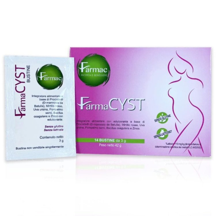 Farmac FarmaCYST Integratore Benessere Vie Urinarie 14 Bustine Farmac FarmaCYST Integratore Benessere Vie Urinarie 14 Bustine