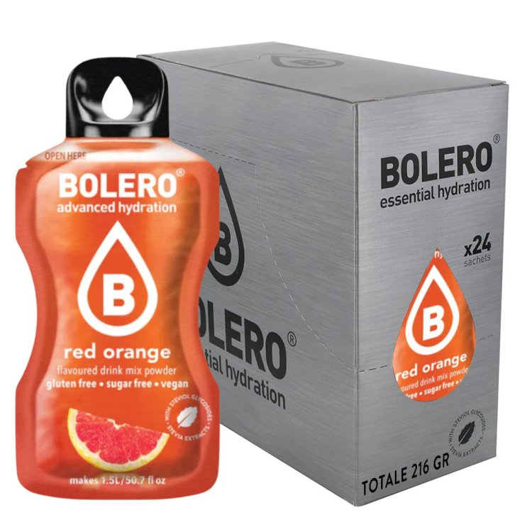 Amazonka Bolero Bevanda Istantanea Arancia Rossa Senza Zucchero Vegan Vitamina C 9g