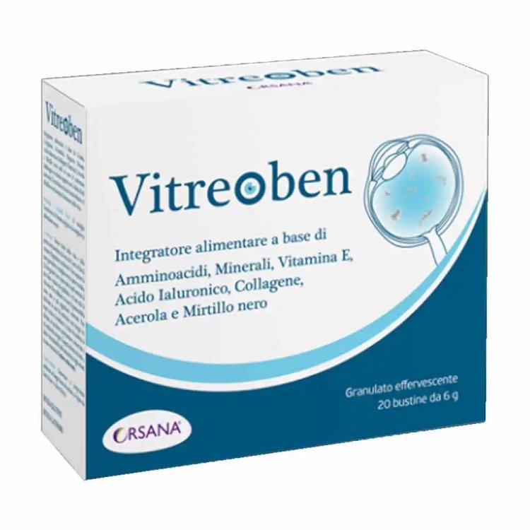 Orsana Vitreoben Integratore Alimentare Benessere Occhi - 20 Bustine Orsana Vitreoben Integratore Alimentare Benessere Occhi - 20 Bustine