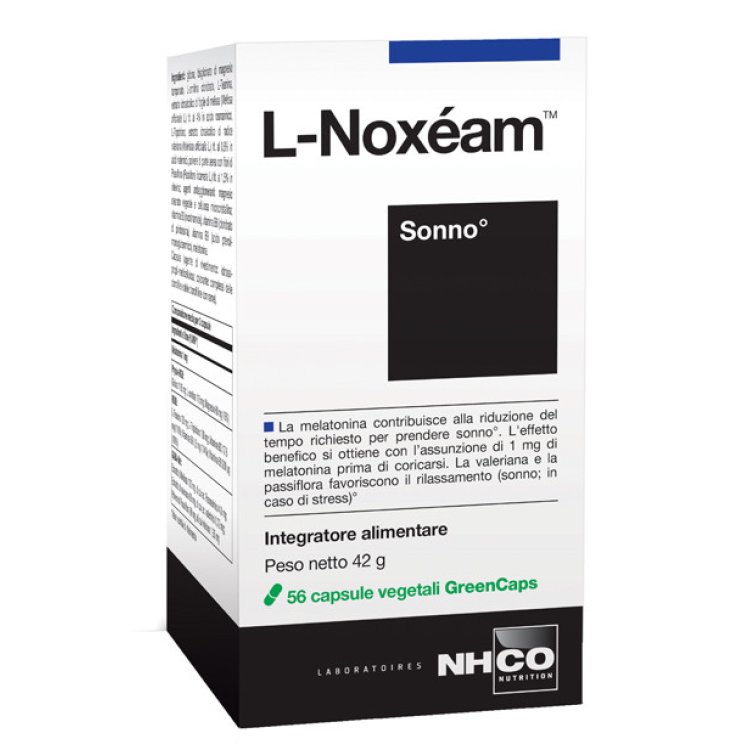 Nhco L-Noxeam Integratore Melatonina per Sonno e Rilassamento 56 Capsule Vegane