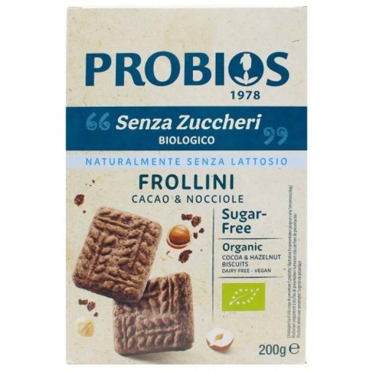 Probios Frollini Cacao e Nocciole Senza Zuccheri 200 g