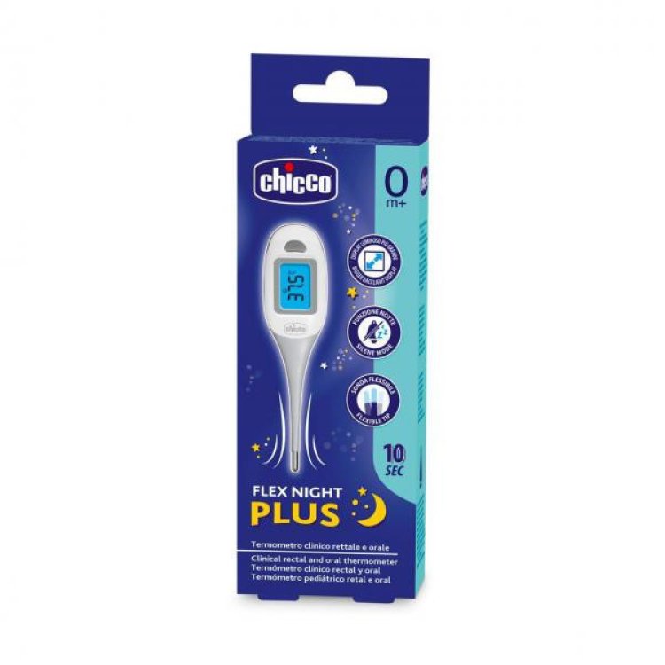 Chicco Termometro Digitale Flex Night Plus con Punta Flessibile Chicco Termometro Digitale Flex Night Plus con Punta Flessibile