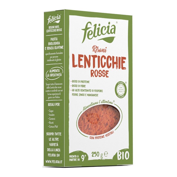 Felicia Bio Risoni di Lenticchie Rosse Senza Glutine per Celiaci 250g