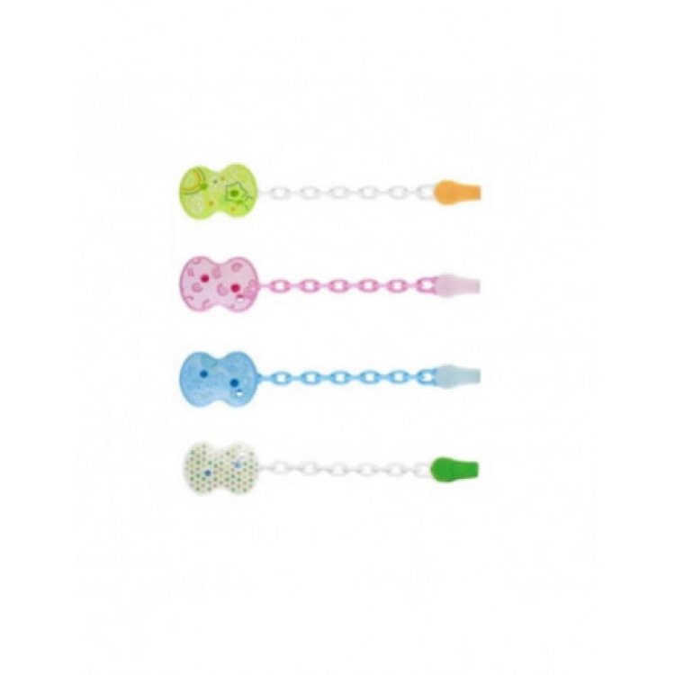 Chicco Clip Con Catenella Portaciuccio Colori Assortiti