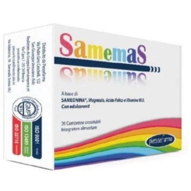 Piessefarma Samemas Integratore Sistema Nervoso Sameonina Magnesio B12 20 Compresse